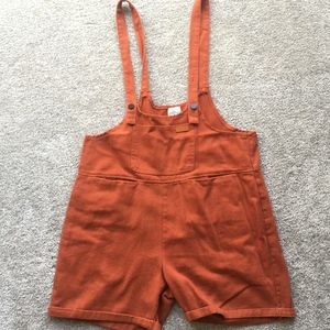 Shortalls (Rust sloan denim overalls)